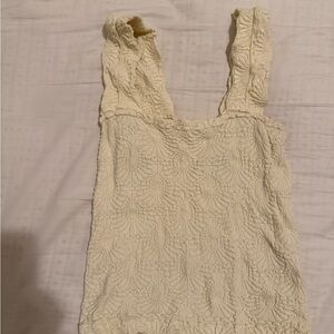 Cream Textured Women's Top- free people